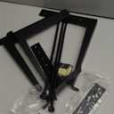 Pyle Portable Dual Laptop Stand - Standing Table with Adjustable Height, Ergonomic Design & Anti-Slip Prongs for DJ Mixer, Sound Equipment, Workstation, Gaming & Home Use - PLPTS38, Black (Pack of 1)