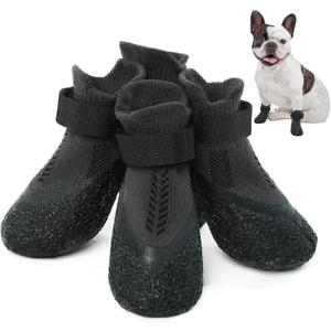 Puppy Dog Socks - Anti-Slip Grip Socks with Rubber & Straps, Non-Slip Paw Protectors for Small, Medium & Senior Dogs - Indoor/Outdoor Shoes/Booties for Hardwood Floor & Hot Pavement