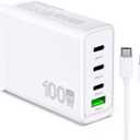 100W USB C Charger Block 4 Port Type C Charging GaN USB C Charger Compatible with MacBook Pro/Air iPad iPhone16/15/14/13 Pro Max Hp Dell Asus Acer Galaxy S24/S23 Fast Wall Power Adapter