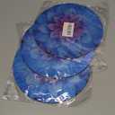 3 x Armanza Mouse Pad, Cute Round Mouse Pad with Design, Blue Floral Computer Mouse Mat, Non-Slip Rubber Base Mousepad, Waterproof Women Office Mouse Pads, Flower