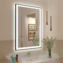 SMIROR 24x 36 LED Mirrors Bathroom Wall, Lighted Vanity Mirrors with Lights, Dimmable, Anti-Fog, Memory, Shatterproof, ETL Listed (Front and Backlit)