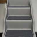 Amazon Basics Foldable Non-Slip Pet Stairs, Steps for Dogs and Cats, 23.90" x 16.10" x 19.76", Grey