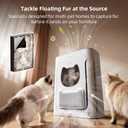 uahpet Pet Air Purifier for Home, Reduce Pet Hair, Dander, Odors, Dust, Smoke for Large Rooms up to 2100 Ft, Air Cleaner with H13 HEPA, Washable Pre-Filter & Air Quality Monitor, White+Gray