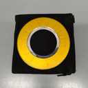 Zonon Circle Drawing Maker Stainless Steel Adjustable Round Circle Template Tool Ring Making Tool with Black Flannelette Bag for Drafting, 125 mm(Yellow)