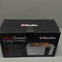 Mueller UltraToast Full Stainless Steel Toaster 4 Slice, Long Extra-Wide Slots for Bagels and Waffles, 6 Browning Levels, LED Display, Cancel/Defrost/Reheat Functions & Removable Tray, Kitchen Gadgets