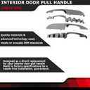 FEXON Pair Interior Door Pull Handle Front Left & Right Side Compatible with 2003-2019 Chevy Express GMC Savana 1500 2500 3500 Van Replaces 25750064 10388389