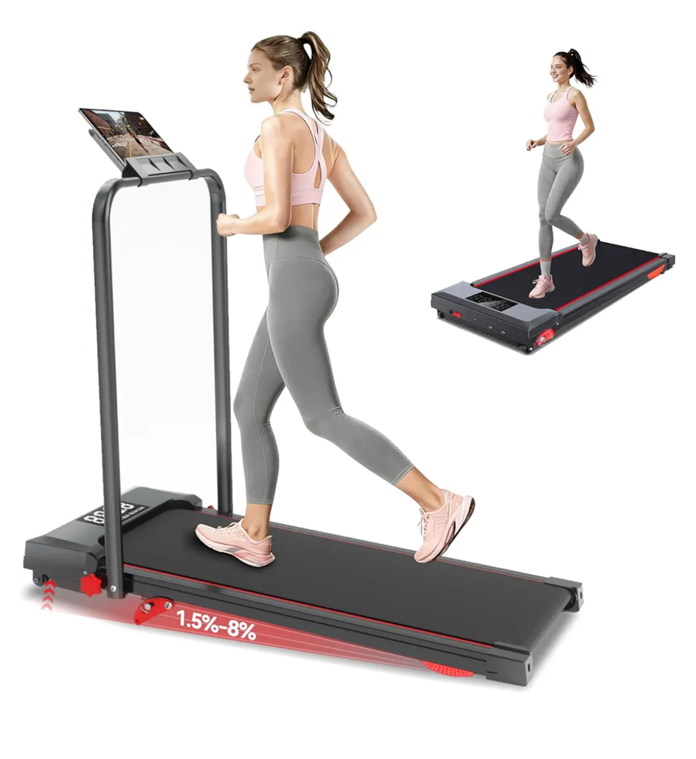 Walking Pad with Handle Bar and Incline, 3 in 1 Under Desk Treadmill with Hiking Mode, 2.5HP Low Noise Walking Treadmill Pad with Remote Control,Portable Treadmills for Home Office, Led Display