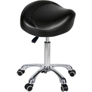 Ergonomic Saddle Chair,Heavy-Duty Rolling Stool with Wheels, No Back