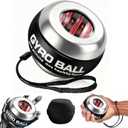 2026 New Curaball Hand Exerciser, Gyro Ball Wrist Exerciser, Metal Hand & Forearm Strengthener With Led Lights, Gyroscopic Ball, TorqueBall, PowerBall for Stronger Arms, Wrists and Fingers (with Ball Bag)