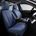 FLORICH Leather Car Seat Covers Full Set, Luxury Automotive Seat Cover, Waterproof Car Seat Covers Front and Back Seats for Most Cars - Blue