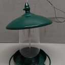 Bird Feeders for Outdoors - Metal Roof Chew Proof, 360 Feeding Perch - Wild Bird Feeders for Garden Yard. Green