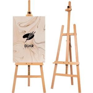DJAR Painting Easel for Adults, Adjustable Heavy-Duty Wooden Art Easel for Painting, Hold Canvas up to 43, Display Stand for Adults, Beginner, 23" x 26" x 57"