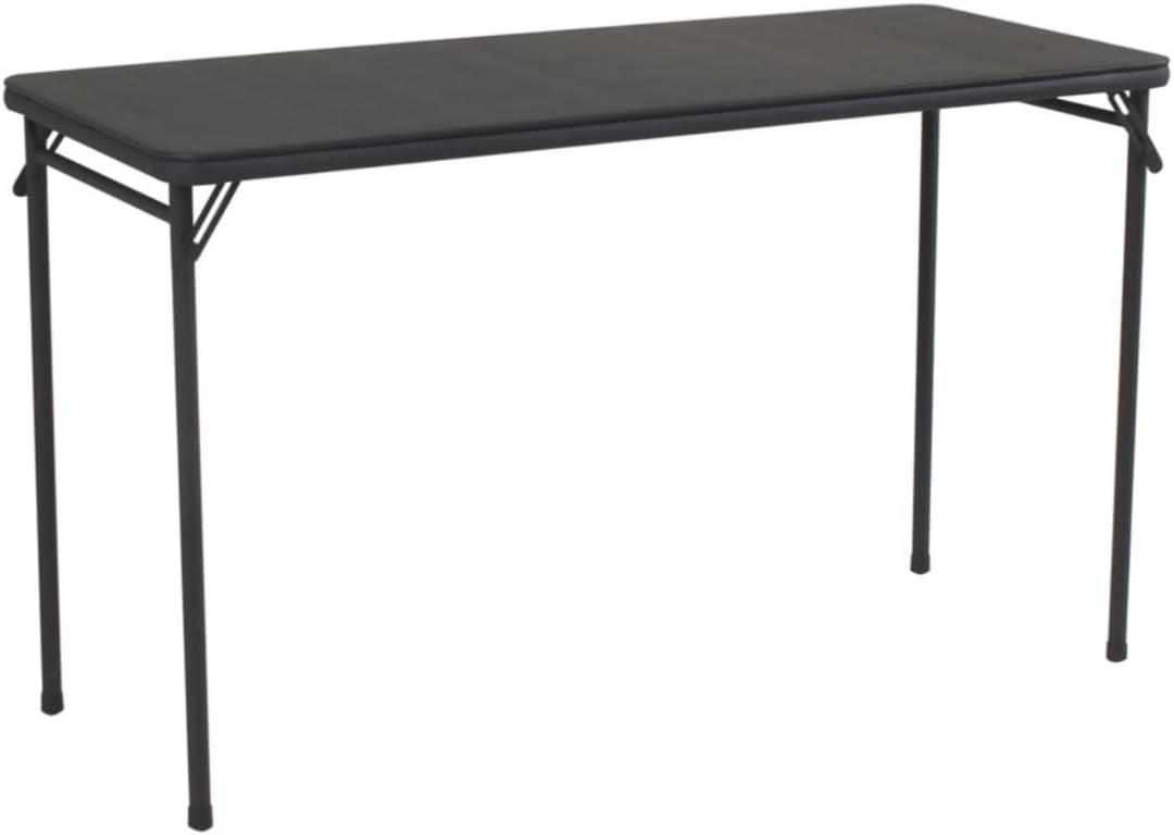 COSCO 20" x 48" Vinyl Top Folding Table, Black, 
Brand	Cosco
Product Dimensions	20"D x 48"W x 28"H
Item Weight	12.5 pounds