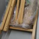 Nathan James Cohen Mid-Century Modern Leather Bar Stool, Counter Height Chair in Solid Wood Frame with Footrest and Woven Leather Back for Kitchen, Natural Brown, 1 count, Barstool - 24"