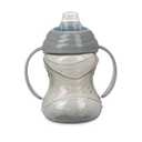 Nuby 3 Piece No-Spill Grip N Sip Cup with Soft Flex Spout, 2 Handle with Clik It Lock Feature, Neutral,10 Ounce