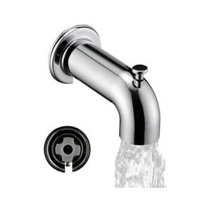 Slip-On Extra Long Tub Spout with Diverter, 1/2 Inch Slip Fit Connection,Chrome Plated