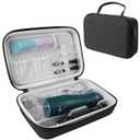 SMYV Water Flosser Travel Case, Portable Cordless Oral Irrigator Travel Organizer with Handle, Hard Eva Storage Bag for Flosser, Electric Toothbrush, Toothpaset and Irrigator Accessories (Black)
