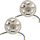 Suncast SWA100 100 Ft. Wall Mount Garden/Yard Hose Reel Side Winder (2 Pack)