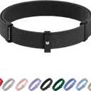 Safety Cat Collar - U.S. IDA Gold Awarding Design, Elastic Quick Release, Non Breakaway - Lightweight for Kitten, Neck Fit 7.8'-15.7' for Cat,M(Midnight Black)