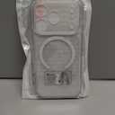 FNTCASE for iPhone 17 Pro Case: Clear Magnetic Phone Cases Compatible with Magsafe Slim Anti Yellowing Military Grade Drop Protection Rugged Protective Transparent Cell Cover (B-Glitter Magnetic)