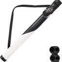 GSE Games & Sports Expert Billiard Cue Cases, 1x1 Deluxe Hard Billiard Pool Cue Stick Carrying Case, Pool Billiards Accessories  (Deluxe - Black/White)