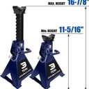 TCE AT43005AU Torin Steel Heavy Duty Jack Stands: Double Locking Pins, 3 Ton (6,000 lb) Capacity, Blue, 1 Pair (2 Pack)