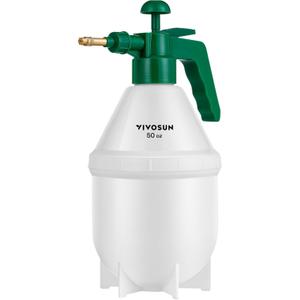 VIVOSUN 0.4 Gallon Handheld Garden Pump Sprayer, 50 oz Gallon Lawn & Garden Pressure Water Spray Bottle with Adjustable Brass Nozzle, for Plants and Other Cleaning Solutions (1.5L Green) (50 ounce)