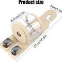 Amelity Multifunctional Car Back Seat Hooks with Cup Holder, Water Cup Hook (Beige)