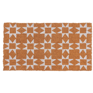 KAF Home Coir Doormat with Heavy-Duty, Weather Resistant, Non-Slip PVC Backing | 17 by 30 Inches, 0.6 Inch Pile Height | Perfect for Indoor and Outdoor Use (White)