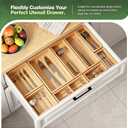 9-Pack Solid Wood Junk Drawer Organizer, Modular Desk Drawer Tray & Accessories with Non-Slip Pad, Multi-Use for Kitchen, Office, Bedroom Dresser, Utensil, Makeup, Stationery, Tea Bags & Coffee Pod