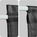 XWZO Door Curtains for Door Window, Thermal and Room Darkening Curtains for French Doors, Rod Pocket Blackout Curtains for Kitchen, 36 x 80 inches Long, Black, 1 Panel