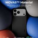 MOFT for iPhone 17 Pro Max Case- MOVAS Snap Case, MagSafe Compatible, Soft-Touch Vegan Leather, Classic Minimalist Design, Lightweight, Stain-Resistant & Camera Protection, Jet Black