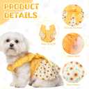 Abbylike 5 Pcs Dog Dress Floral Daisy Plaid Bowknot Dog Clothes Cute Summer Puppy Dresses Outfits Soft Apparel for Small Pets Cats Female(Lovely,XX-Large)