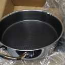 SNOWCLAD Frying Pans Nonstick with Lid,Hybrid Non Stick 5 Quart Saute pan,PFOA Free Cookware,Stainless Steel skillet,12 inch Deep Saute Pan,Dishwasher&Oven Safe,Works on All Cooktops