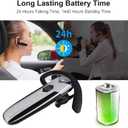 Bluetooth Headset V5.3 Single-Ear Earpiece with Wireless Microphone 48H Battery, Bluetooth Earpiece - Handsfree for Driving/Truck Drivers, Compatible with iPhone, Android, Samsung