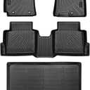 Custom Fit All Weather Car Floor Mats for Hyundai Kona 2026 2025 2024 - Heavy Duty TPE Floor Liners & Cargo Mat Full Set | Non-Slip Black Interior Car Accessories for Hyundai Kona