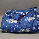 JSD Penguin Snowflakes Kids Christmas Comforter Set Twin Size, 2 Piece Xmas Printed Microfiber Bedding Set, Machine Washable