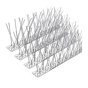 PANGCH Bird Spikes,Stainless Steel Bird Spikes Metal Bird Spikes Fence Spikes Easy to Install - 10 Strips 10.82 Feet Coverage