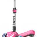 Electric Scooter for Kids Ages 3-8, Kids Electric Scooter, 3 Wheel Electric Scooters with Flash Wheels and Widen Anti-Slip Deck, 3 Adjustable Height, 5MPH Safe Speed, Gift for Boys and Girls (Pink)