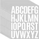 10 Sheet Letter Stickers - 2 Inch White Vinyl Self Adhesive Alphabet Stickers Stick On Letters for Arts Crafts Outdoor Sign Wall Mailbox Windows Doors Car Poster Board (White, 2 Inch)