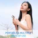 Mini Portable Fan 3 Pack, Cute Handheld Battery Operated Lightweight Small Personal Fans with 3 Speeds and USB Rechargeable Eyelash Fan for Stylish Girl Kids Women Men Office Outdoor Travel Camping