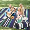 Picnic Blankets Outdoor Extra Large - 80"x80" Waterproof Beach Blanket, Machine Washable 3-Layer Foldable Park Mat with Sandproof Backing for Grass, Hiking, Travel, Concerts, Indoor (NavyBlue)