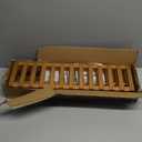 Galood Over The Toilet Storage Bathroom Shelves Wall Mounted 3 Tier Space Saver Corner Shelf Organizer Bamboo Towel Rack Toilet Paper Cabinet with Hanging Rod Brown (Large)