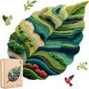 MYS AUR Wooden Puzzles for Adults, Nature Leaf Jigsaw Puzzle 200pcs, 12.2X11.5in, Unique Shape Wood Puzzles Adult, Creative Gift for Kids Family Game