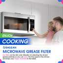 Microwave Filter Replacement 7.64 x 5.12 for GE WB06X10309 WB06X10359 Microwave Grease Filter - Also Fits LG Kenmore and More - Filters Kitchen Oven Air Entering Over the Range Vent Fan (4-Pack)