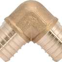 SharkBite 1-1/4 Inch Crimp 90 Degree Elbow, Brass Plumbing Fitting, PEX Pipe, PE-RT, UC0235
