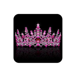 COCIDE Hot Pink Crowns for Women Tiaras for Womens Costume Decorations Hair Accessories Royal Crystal Headbands Cosplay Queen Birthday Pageant Bride Headpieces
