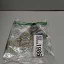 LEEONS Bangs Clip in Hair Extensions Front Neat Bang Fringe One Piece 6" Short Straight Synthetic Hairpiece for Women Dark Ash Brown mix with Bleach Blonde(18/613#)