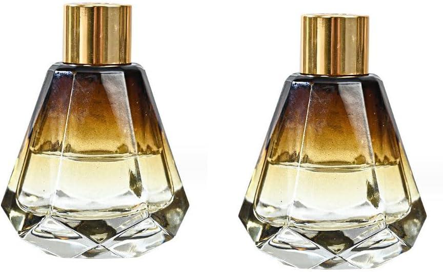 VASANA 2PCS 60ml/2oz Amber Glass Diffuser Bottle Empty Reed Diffuser Bottles Diffuser Jars Aromatherapy Storage Container Fragrance Accessories Use for DIY Replacement Reed Diffuser Sticks Decor