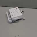 Surge Protector Power Strip with Flat Plug, 3 FT Extension Cord with 6 AC Outlets 4 USB Ports,1050J Surge Protection, Wall Mountable Charging Station for Office, Home, White